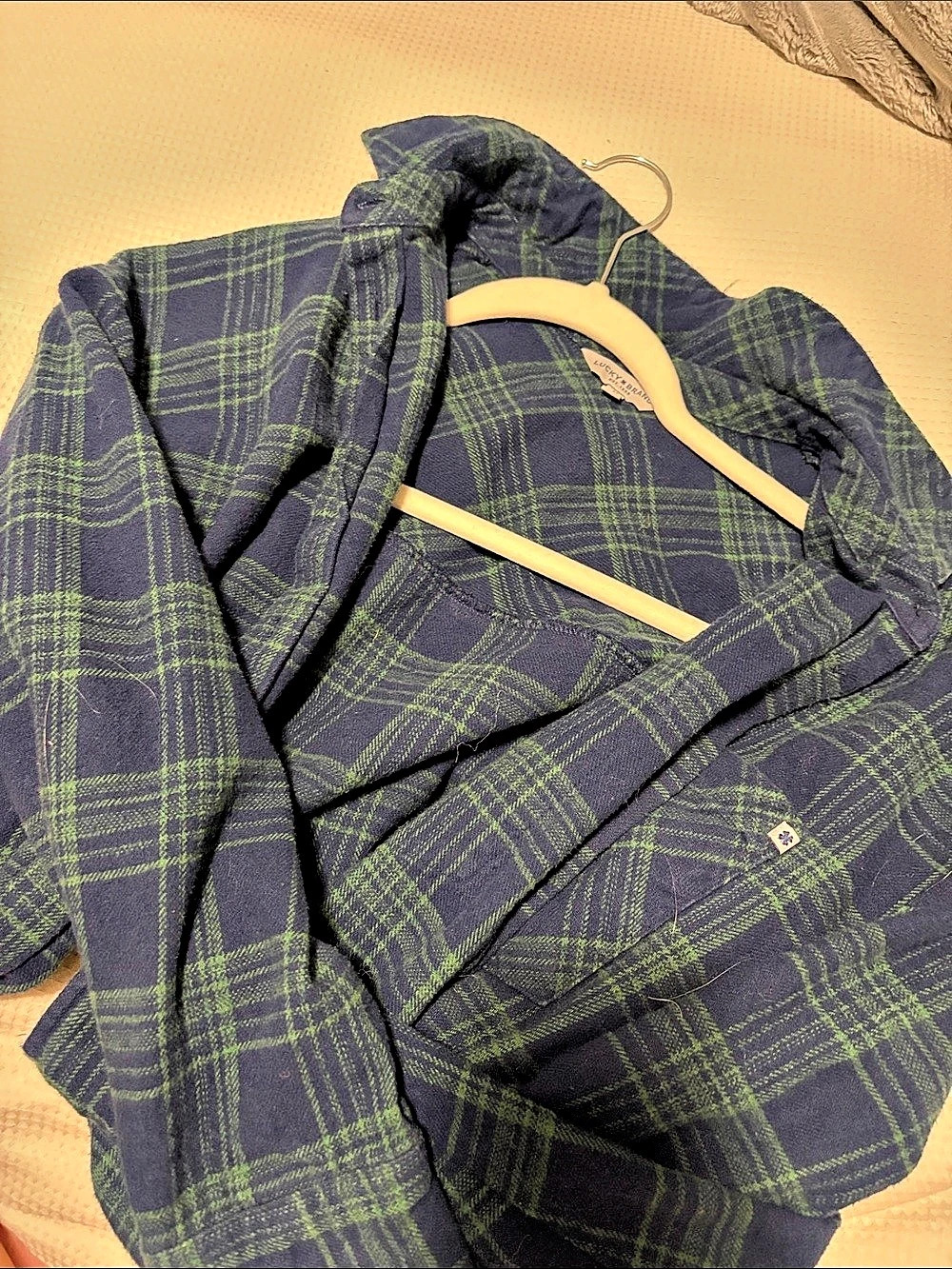 Lucky Brand Plaid Button Down Shirt in Blue & Green
